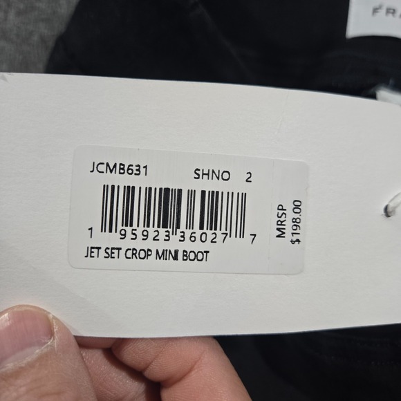 FRAME The Jetset Crop Mini Boot Black Kick‎ Boot Jeans Sz 2 30x26 - Picture 4 of 10